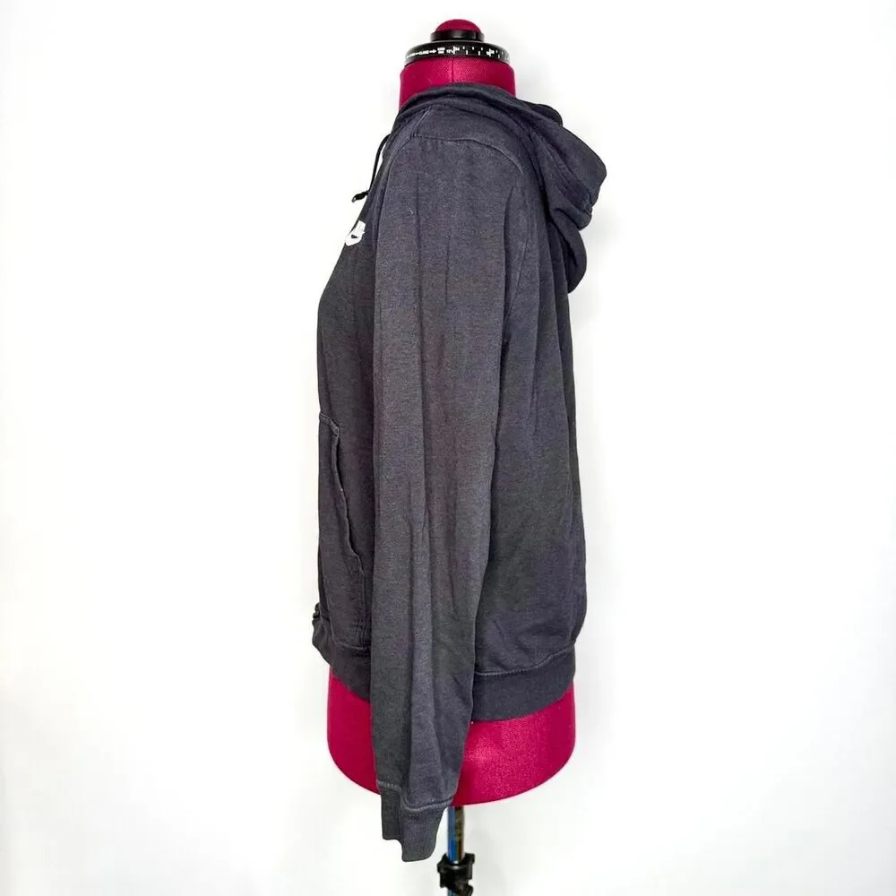 Nike Women's Black Hoodie Full-Zip Size Medium